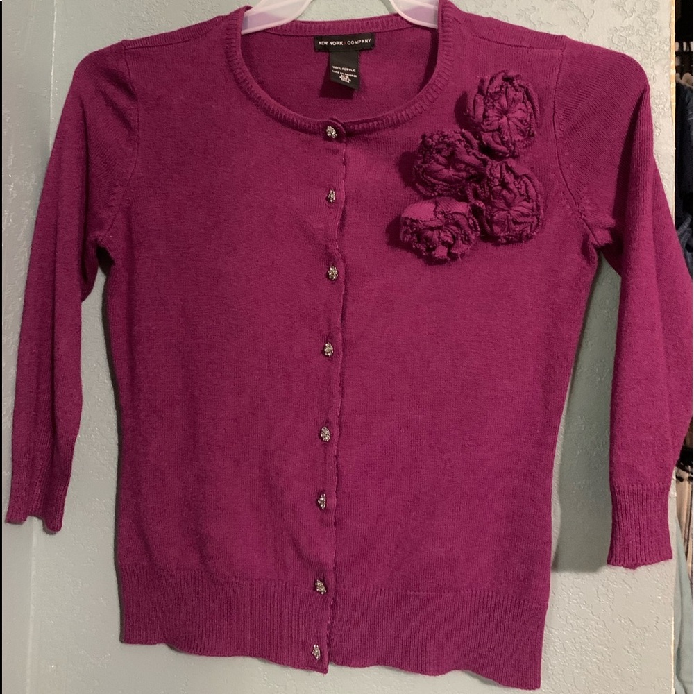 Raspberry cardigan